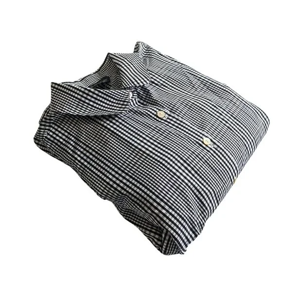 NWT BROOKS BROTHERS Grey Spirit Tartan Gingham LongSleeve Midi Shirtdress Sz 14P - Picture 9 of 10